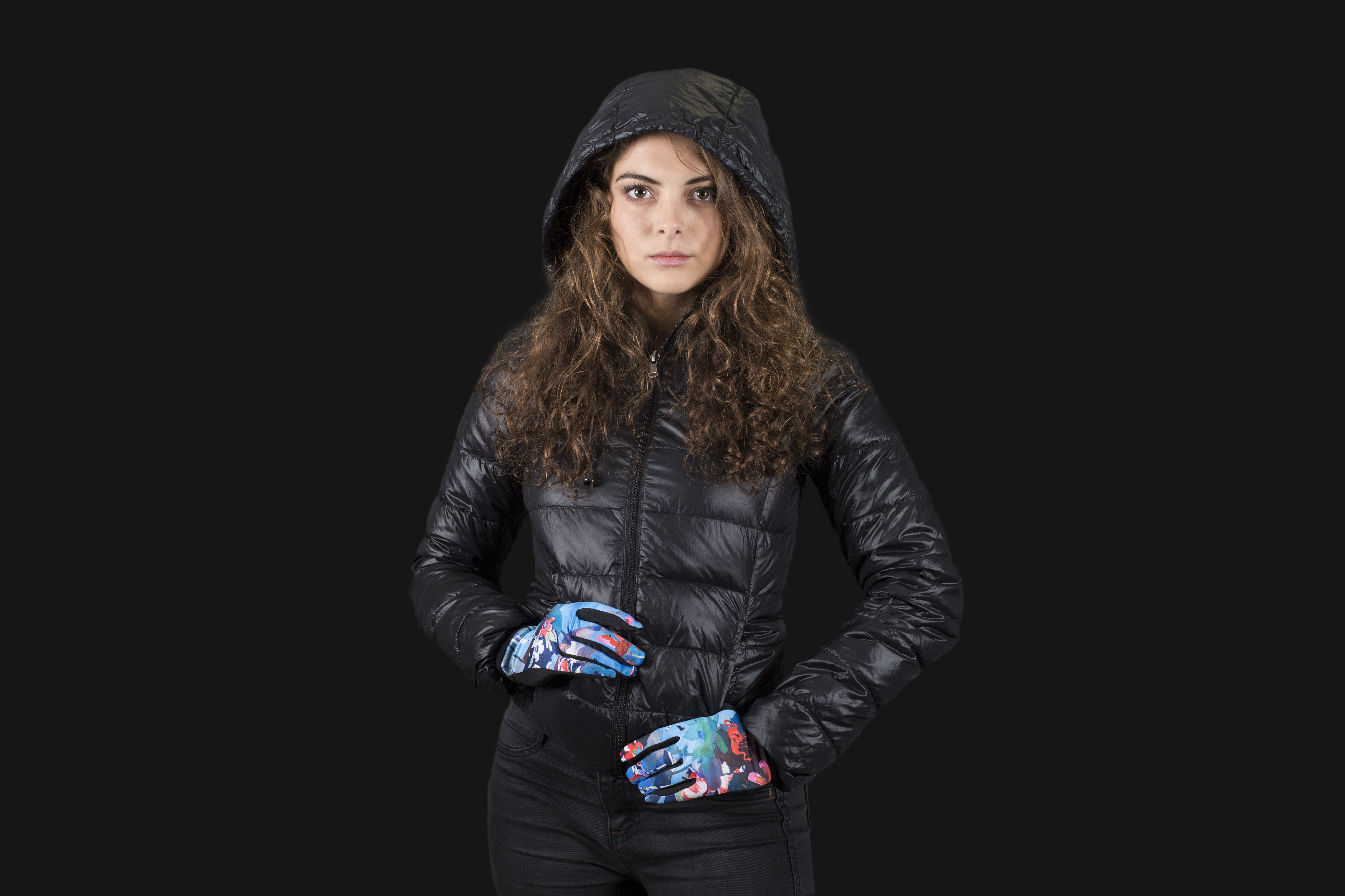 gants FST femmes imprimé Roseau