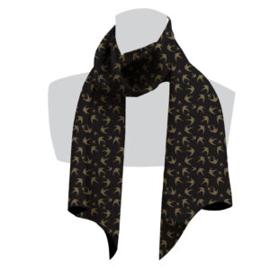 écharpe pour femme noir et doré