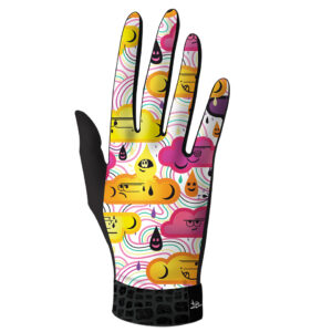 gants pour femme rose et jaune