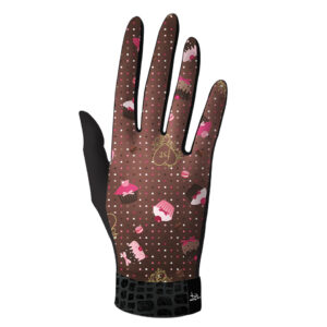 gants pour femme rose et marron