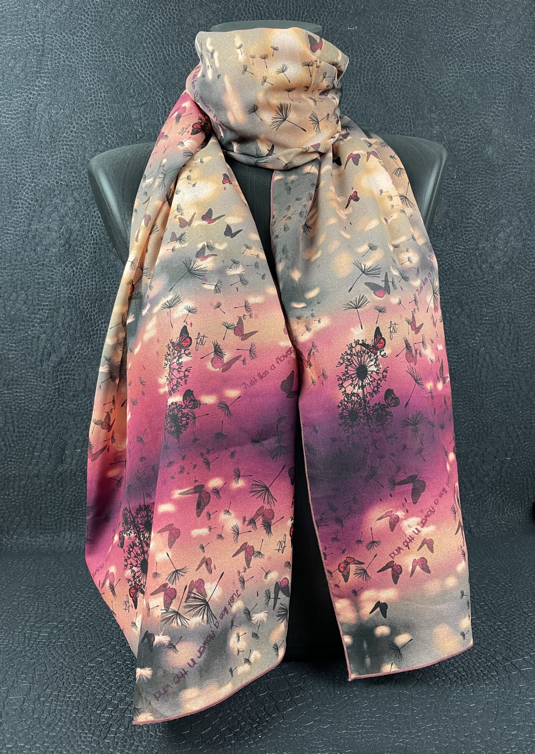 foulard femme rose