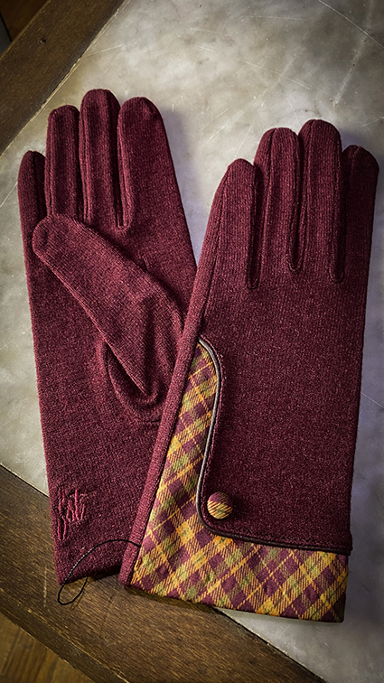 PHOTO gants laine bordeaux SANTA CATERINA